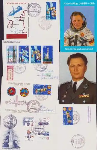 B-17745 11x Brief DDR Siegmund Jähn Weltraum Kosmos Sojus 31 + 2x Postkarte 1978