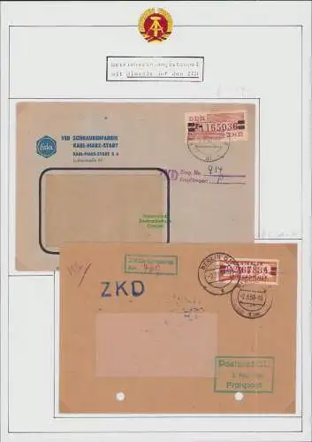 B-17702 2x Brief DDR ZKD 23 Funkwerk Berlin 1959 29 Z VEB Schreubenfabrik