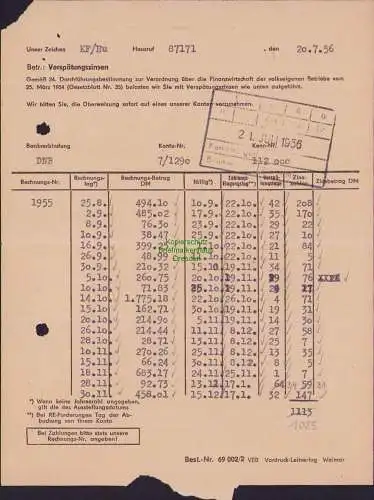 B-17666 DDR Dienstmarken B 1 EF Einzelfrankatur Drucksache unzulässig Faltbrief