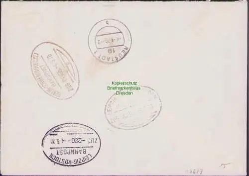 B-17623 DDR 1970 1575 1576 ZD Kombination WZd 221 225 226 auf Brief Einschreiben