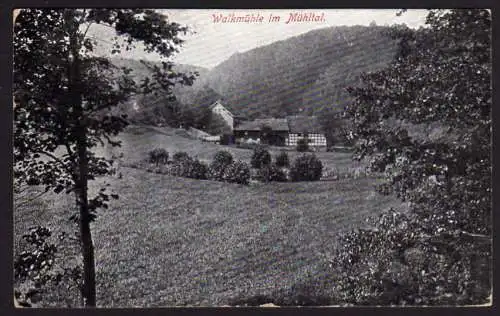 39824 Ansichtskarte Walkmühle Eisenberger Mühltal Thüringer Holzland in Thüringen 1930