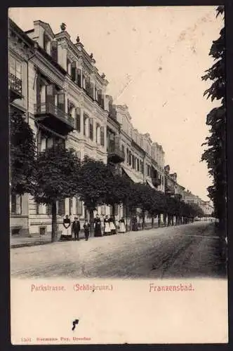 39730 AK Franzensbad Parkstraße Schönbrunn um 1900 Frantiskovy Lazne