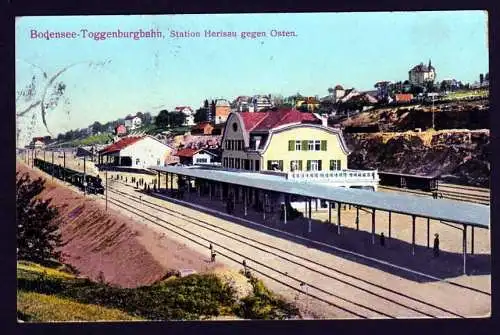 39922 AK Herisau Bahnhof Station Bodensee Toggenburgbahn Battailon 83 Feldpost