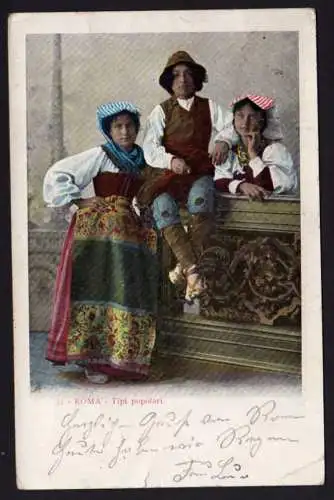 39054 AK Rom Italien Tipi popolari 1906