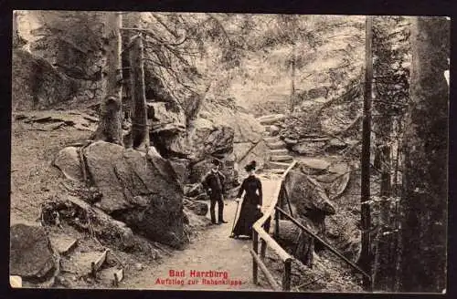 39100 AK Bad Harzburg Aufstieg zur Rabenklippe 1907 Goslar