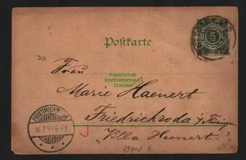 23708 AK Litho b. Cannstatt König Karl Brücke , gelaufen 1899