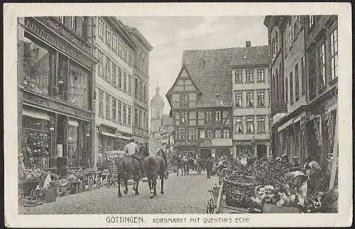 23373 AK Göttingen Kornmarkt mit Quentins Ecke Haus und Küchengeräte Luxus 1918