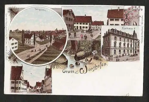 22014 AK Wörishofen Litho um 1900 , ungelaufen