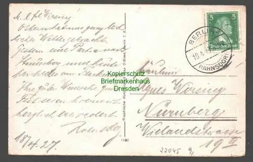 22045 AK Woltersdorfer Schleuse 1927 Flakensee Dampfer Mühle Berlin Rahnsdorf