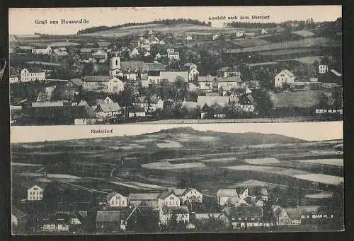 20899 AK Hauswalde Oberdorf Niederdorf Panorama 1927