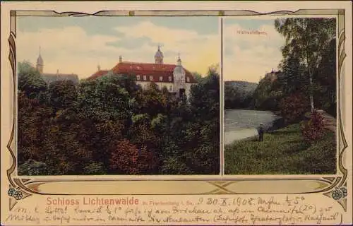 170936 AK Schloss Lichtenwalde Niederwiesa 1908