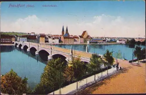 170586 AK Frankfurt Oder 1920 Oderbrücke