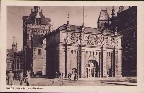 170608 AK Danzig Hohes Tor Stockturm um 1930