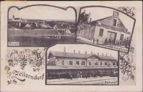 170632 AK Zellerndorf Niederösterreich Zeughaus Bahnhof 1917