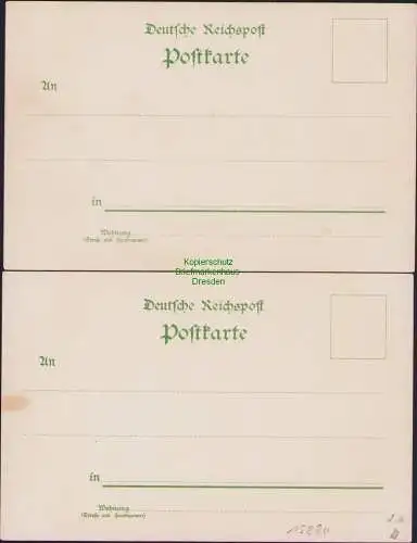 158811 2 AK Alt Leipzig Litho 1897 Auerbachs Keller Hexenküche Ausstellung