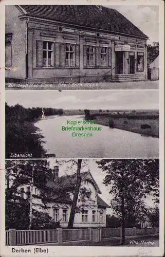 157485 AK Derben über Genthin 1941 heute Elbe-Parey Gasthaus zur deutschen Eiche