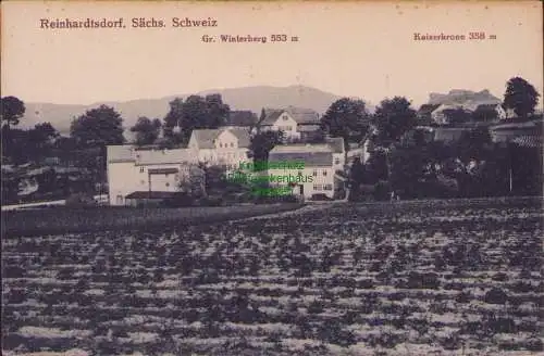 157796 AK Reinhardtsdorf Sächs. Schweiz Gr. Winterberg Kaiserkrone um 1915