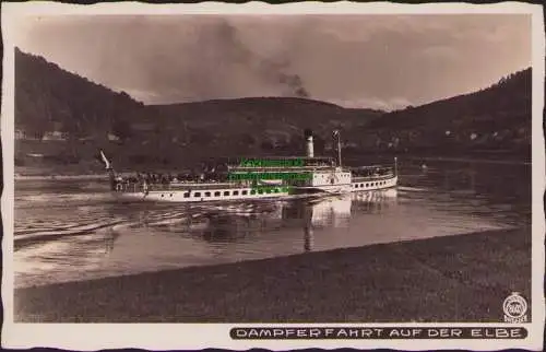 155998 AK Dampferfahrt auf der Elbe Dampfer Leipzig 1939 Hahn Foto 8603