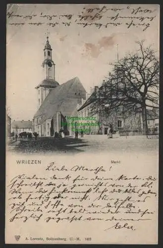 155306 AK Wriezen Markt Kirche Batzlow 1905