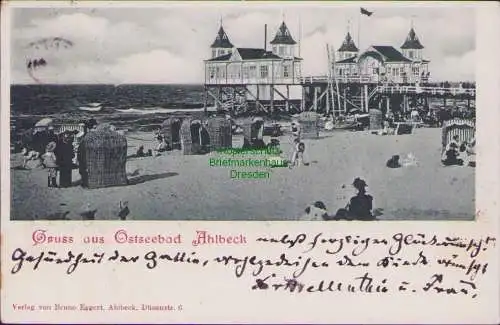 154600 AK Ostseebad Ahlbeck Seebrücke 1900