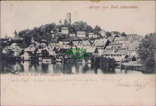 154612 AK Bad Lobenstein 1899 Panorama mit Turm der Burgruine