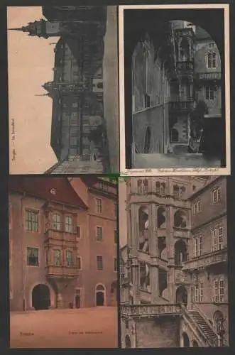 154470 Ansichtskarte Torgau Elbe Erker im Schlosshof 1908 Schloss Hartenfels Wendelstein