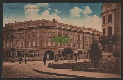 154036 Ansichtskarte Gera Reuss Neue Tonhalle 1912