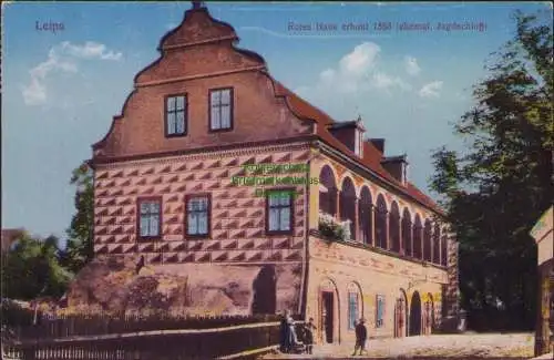 152798 Ansichtskarte Ceska Lipa Böhmisch Leipa Rotes haus von 1583 ehem. Jagdschloß 1936