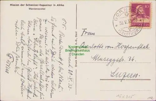 152325 AK Mission der Schweizer Kapuziner in Afrika Wanderapostel 1933 vor Zelt