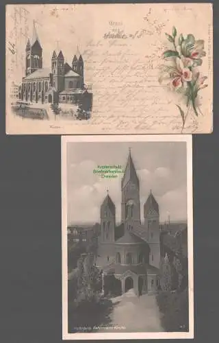 152298 2 Ansichtskarte Insterburg 1900 Ostpreußen Reformierte Kirche um 1940