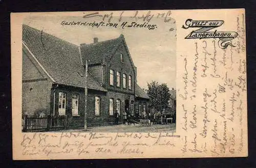 101938 Ansichtskarte Langenhagen Gastwirtschaft Steding 1901