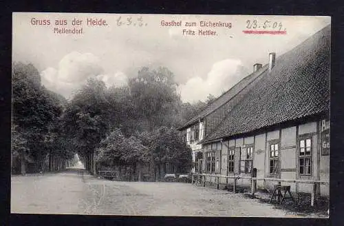 101945 Ansichtskarte Heide bei Mellendorf Gasthof zum Eichkrug Fritz Kettler 1909