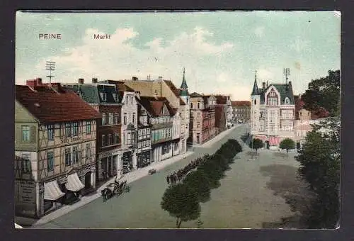 101927 Ansichtskarte Peine Markt 1912 Geschäft Sülly Traube