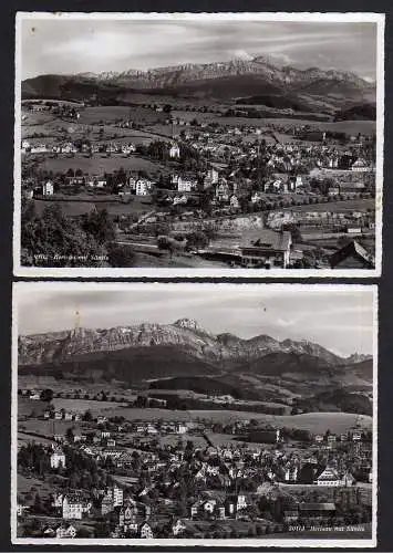 100914 2 Ansichtskarte Herisau mit Säntis1932 Fotokarte