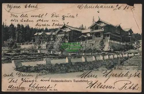 51841 AK Holmenkollen Turisthotel 1904 Oslo Norwegen Christiania