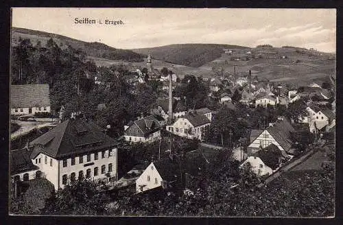 49781 AK Seiffen 1927 Ort Fabrik Esse, gelaufen Heidelberg