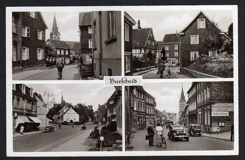 48550 AK Burscheid Fotokarte 4 Straßenansichten Reformhaus um 1955