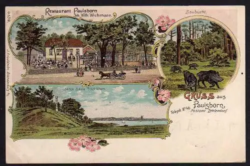 49622 AK Paulsborn Restaurant Saubucht Wildschwein Schildhorn 1902 Restauration