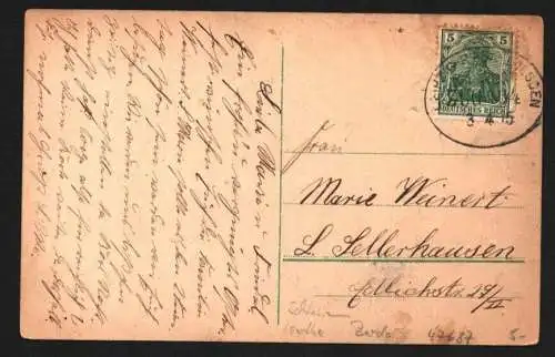 47687 AK Wartha Bardo Schlesien Bergsturz 1915