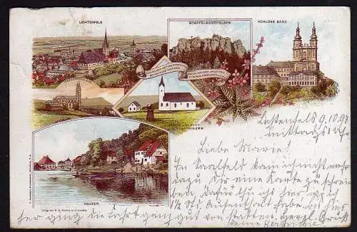 46363 AK Lichtenfels Schloß Banz Staffelbergfelsen 1897