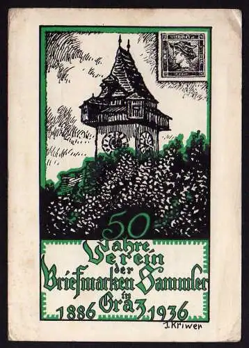 46038 AK 50 Jahre Verein d. Briefmarken Sammler Graz
