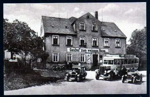 44069 AK Claußnitz Gasthaus zum weissen Ross um 1920 Linie Mittweida Burgstädt