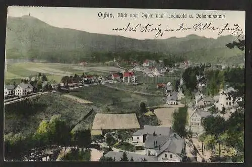 27005 AK Oybin Blick nach Hochwald Johannisstein Hotel