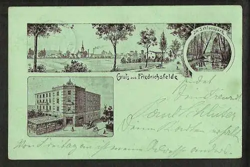 20065 AK Berlin-Friedrichsfelde Im Schlosspark Gastwirtschaft Heinrich 1900