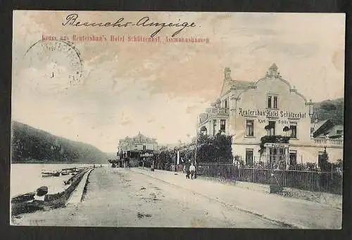 20436 AK Assmannshausen Reuterhan´s Hotel Schützenhof 1906