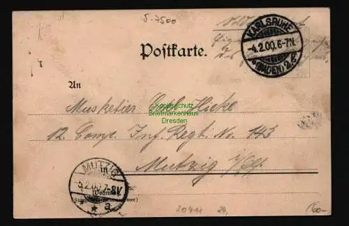 20411 AK Karlsruhe Gasthaus zur Krone 1900