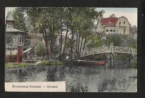 20632 AK Strausberg Vorstadt Annatal Brücke um 1920