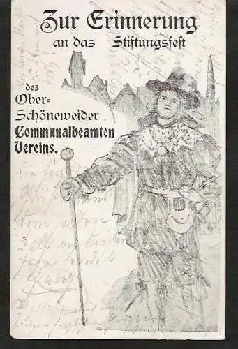 20699 Ansichtskarte Berlin Oberschöneweide Stiftungsfest Communalbeamten Verein 1905