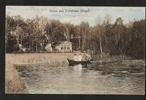 20587 Ansichtskarte Forsthaus  Miegel bei Fürstenwalde Spree 1915