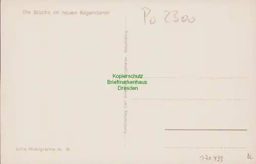 170439 AK Fotokarte Rügendamm bei Stralsund um 1935